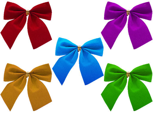 Merry Christmas Ribbon Colorful PNG