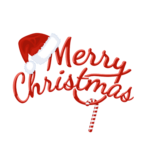 Merry Christmas Text Design Clipart PNG