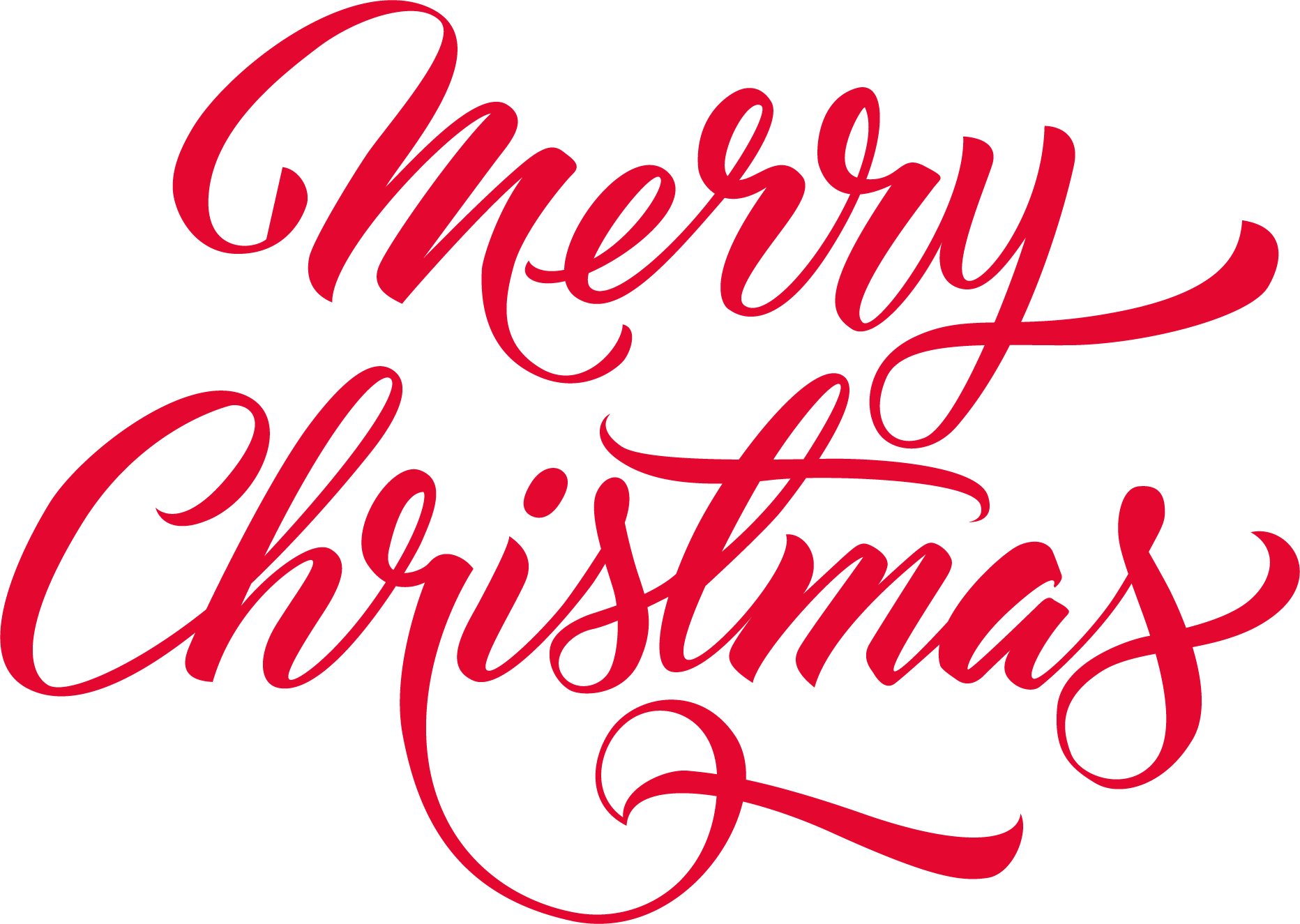 Merry Christmas Text Transparent PNG
