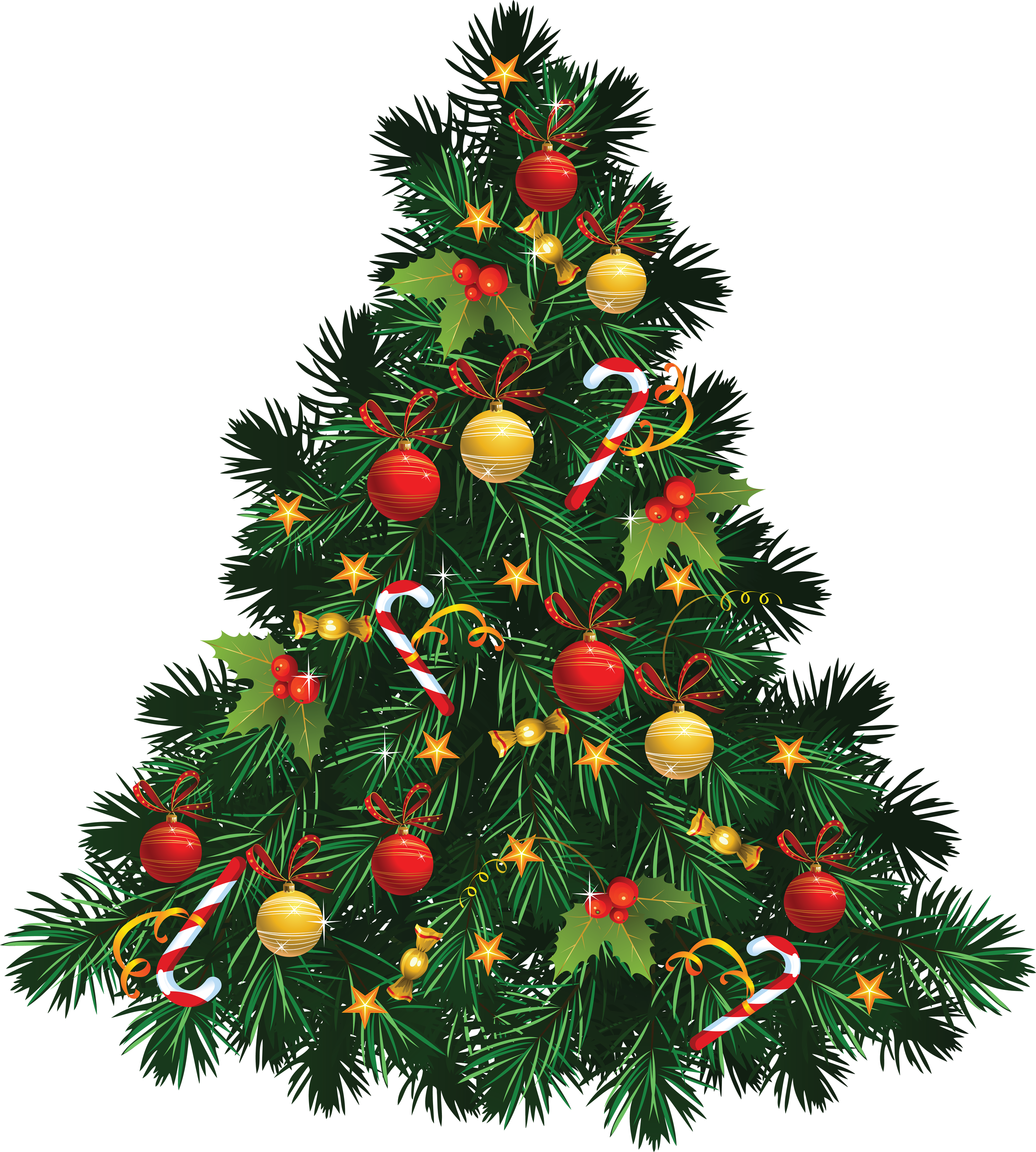 Decoración de árbol de Navidad feliz PNG