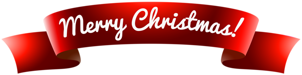 Merry Christmas Word Art Banner PNG