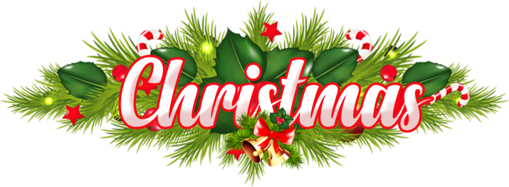 Merry Christmas Word Art Celebration PNG