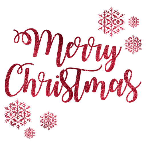 Merry Christmas Word Art Star PNG