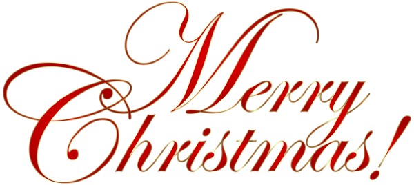 Merry Christmas Word Art Text Style PNG
