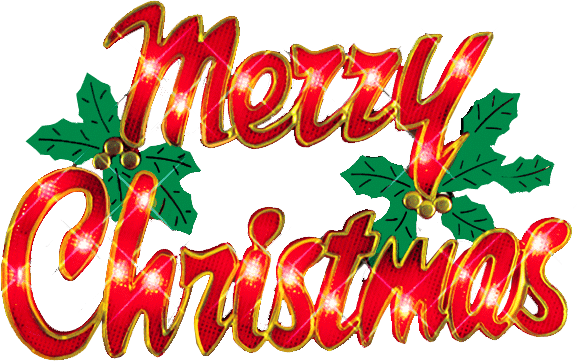 Merry Christmas Word Art Vector PNG