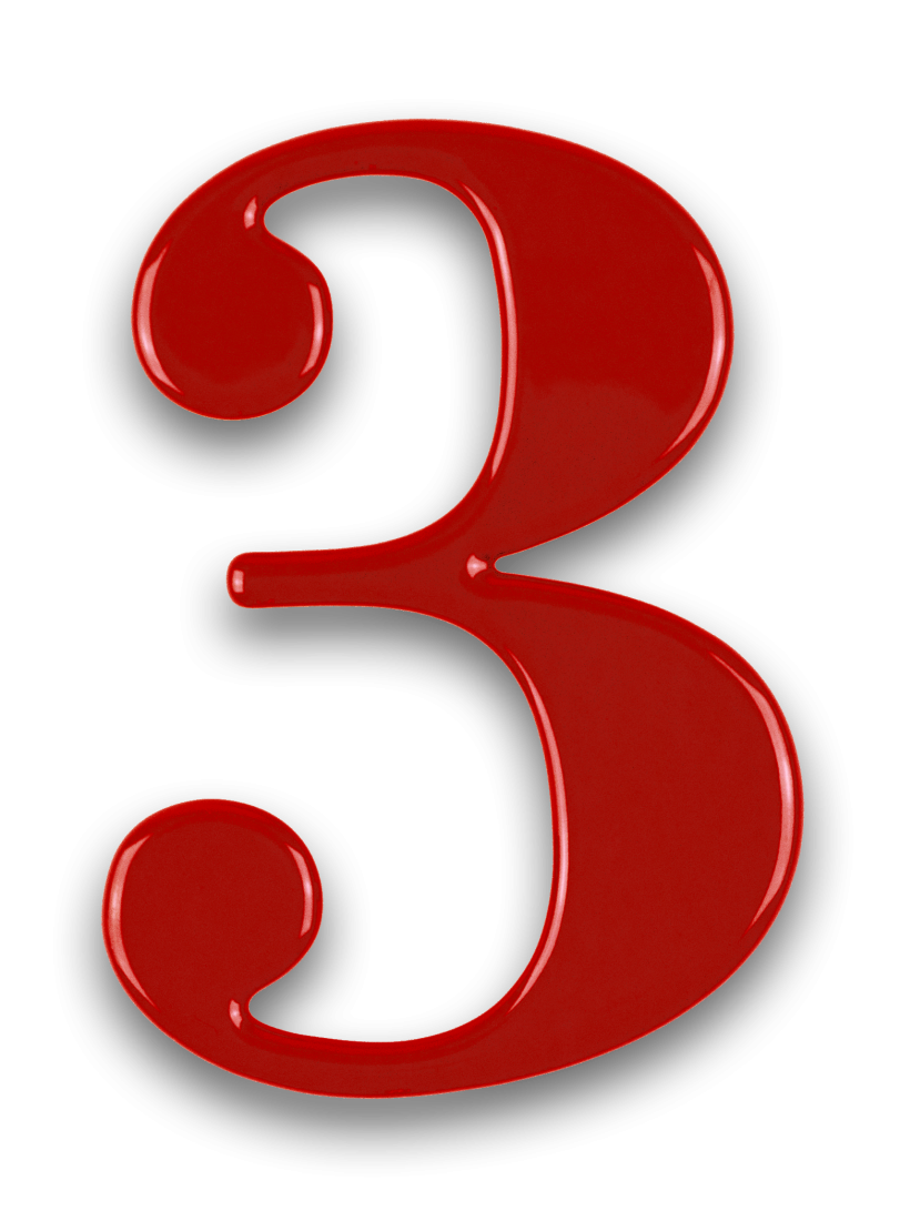 Number 3 PNG Images HD
