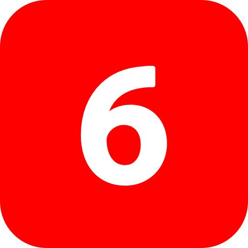 Number 6 PNG Images HD
