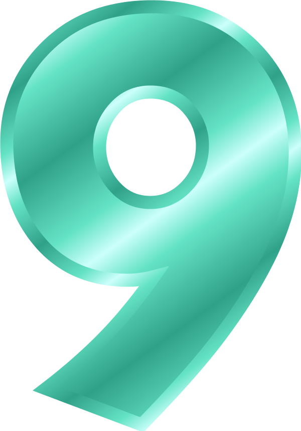 Number 9 PNG Photo Image