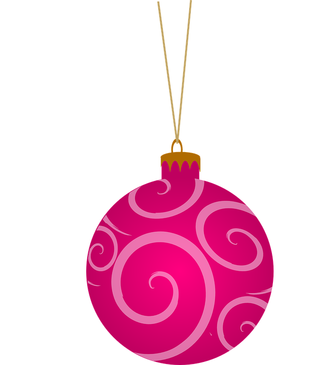 Pink Christmas Clipart PNG
