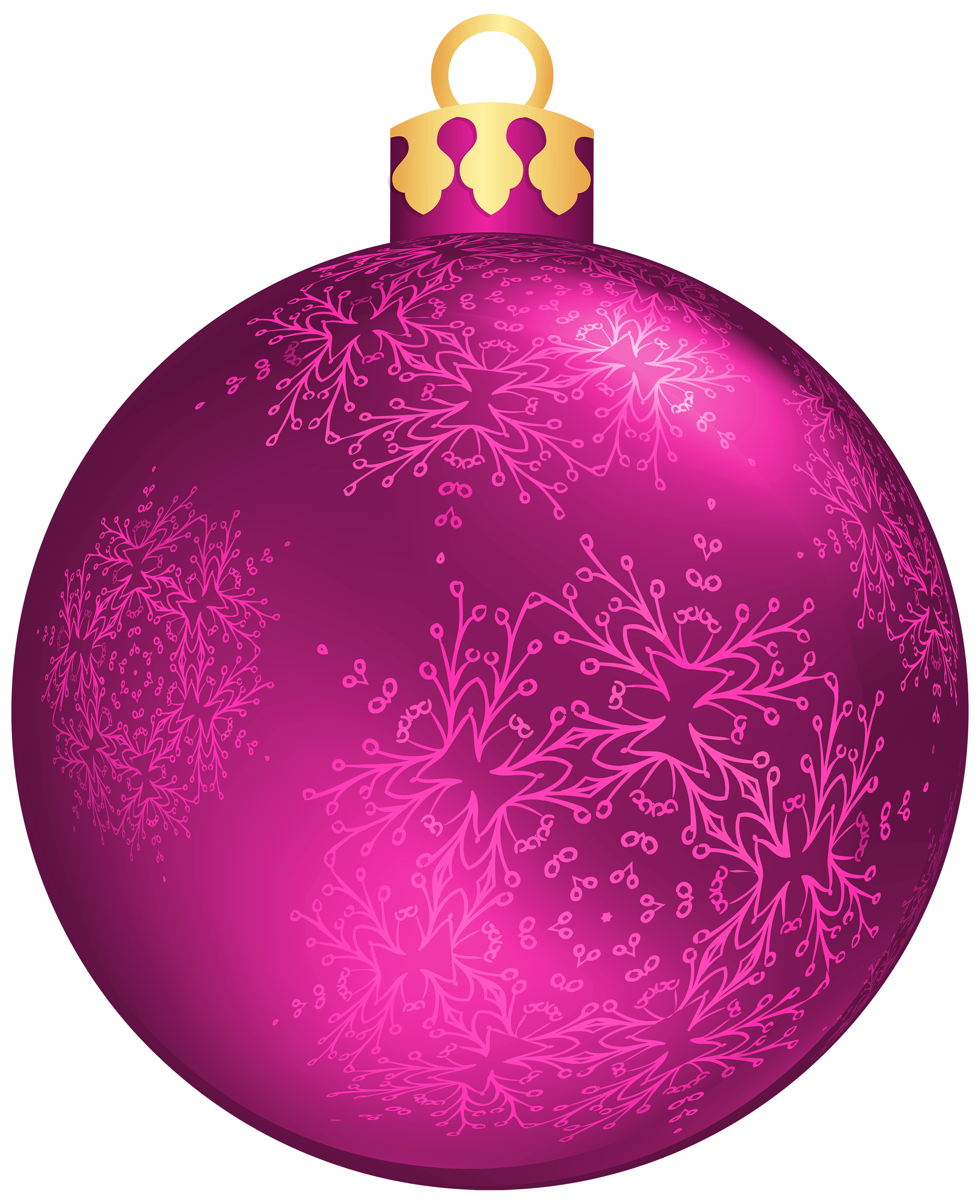 Pink Christmas Ornament Design PNG