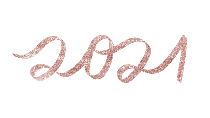 Pink Text 2021 New Year Transparent PNG