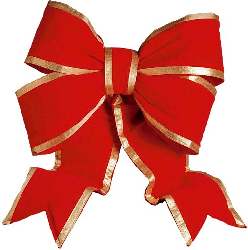 Red Christmas Ribbon Stylish PNG