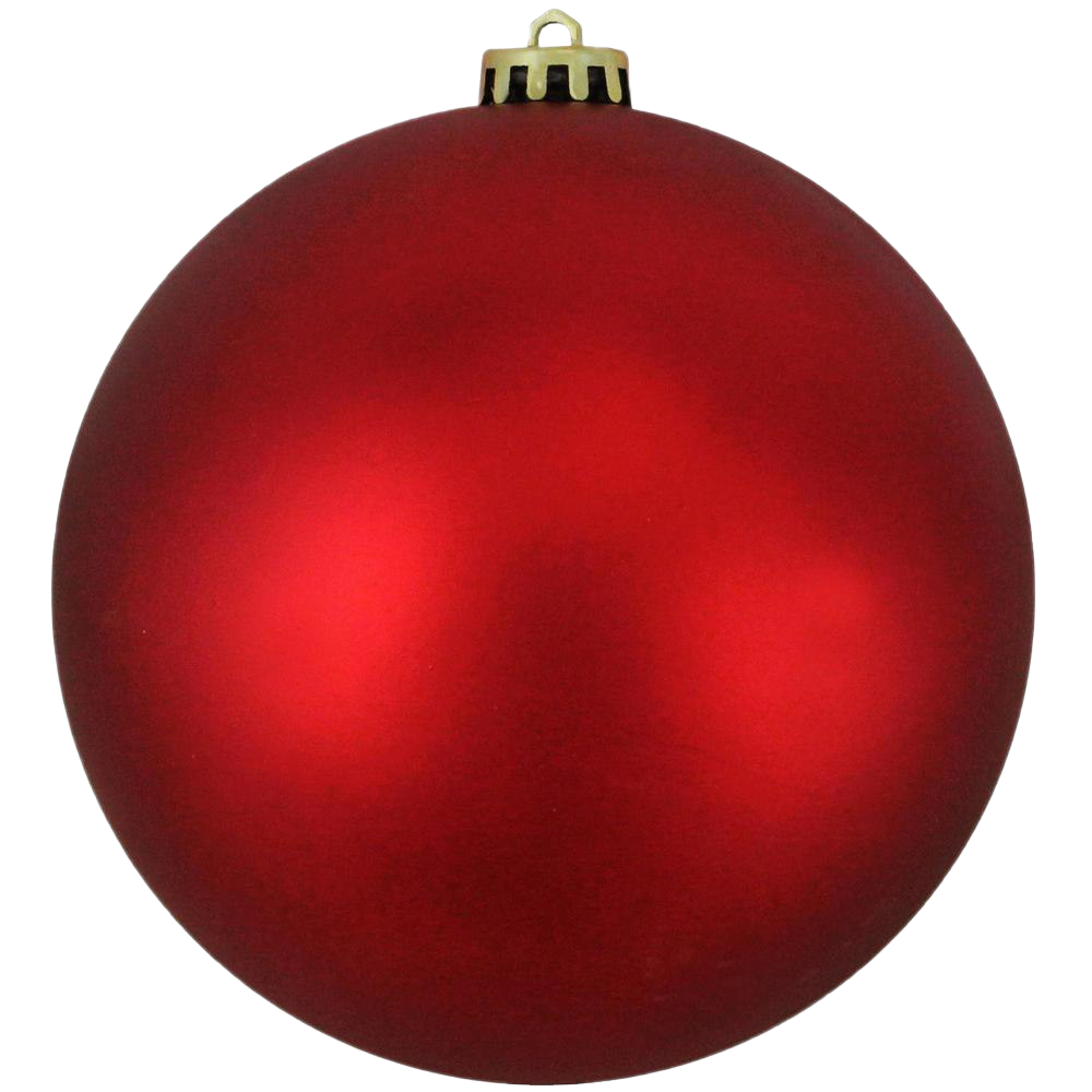 Red Plain Christmas Ball PNG
