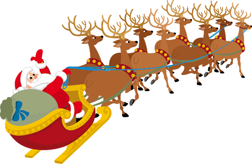 Reindeer Sleigh Collection PNG