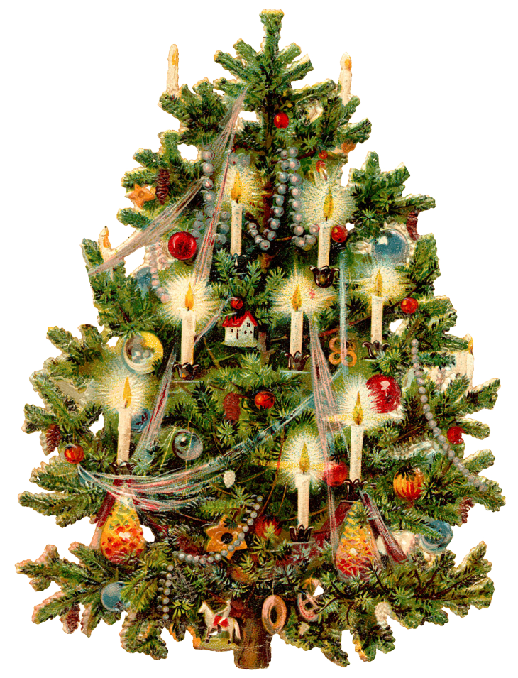 Retro Christmas Tree PNG