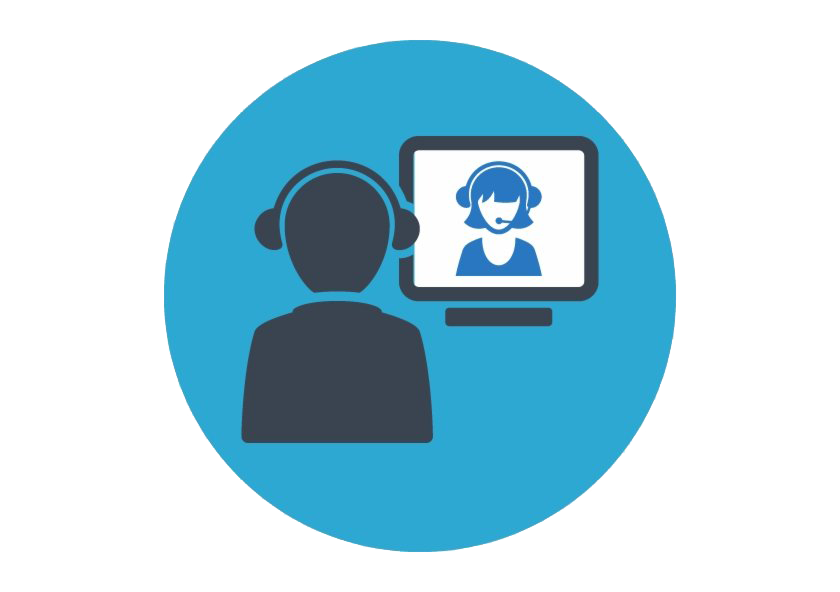 Video Chat Blue Icon PNG