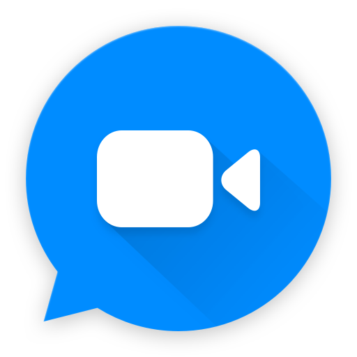 Video Chat Camera Blue Icon PNG