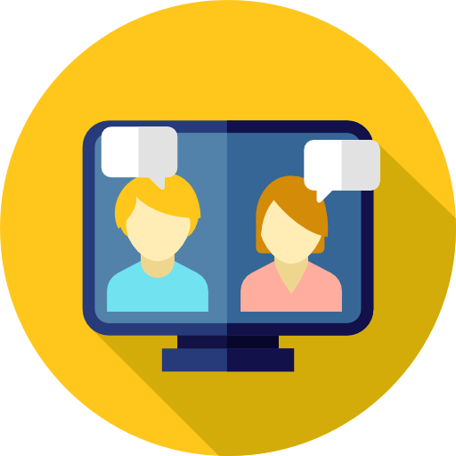 Video Conferencing Yellow Icon PNG