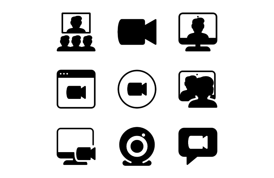 Videotelephony Icon Set PNG