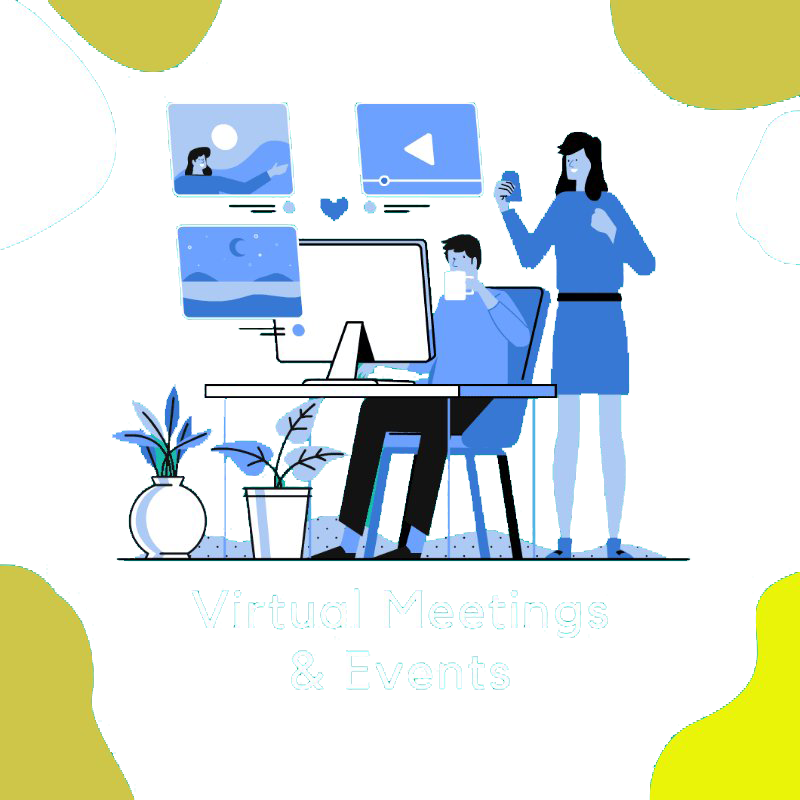 Conception de réunion virtuelle PNG