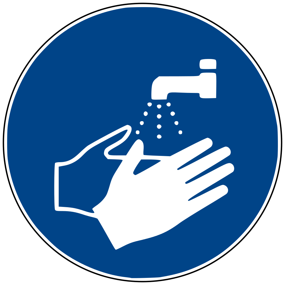 Se laver les mains bleue icon PNG
