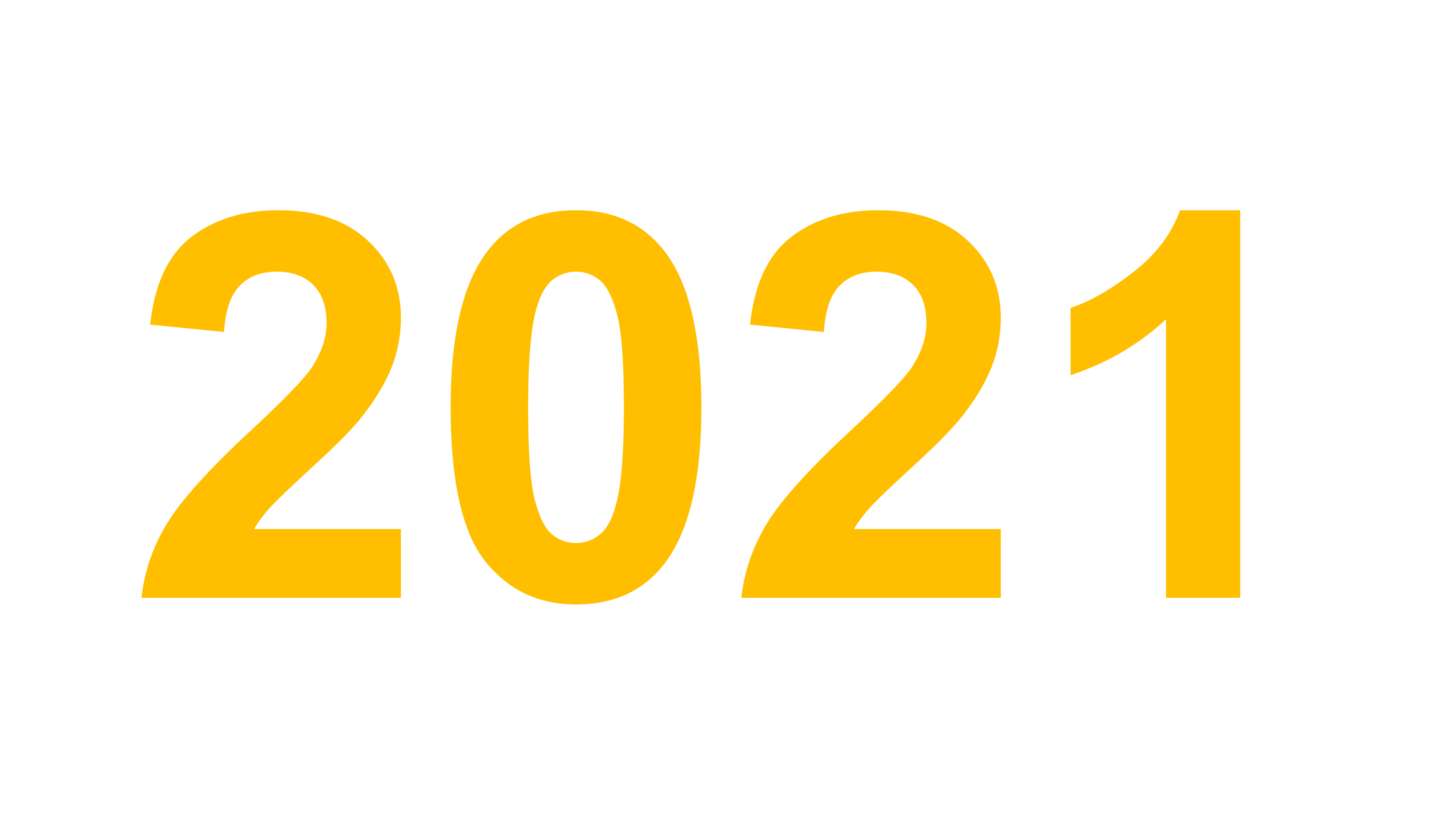 Yellow Text 2021 Celebration PNG