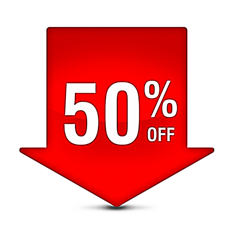 50% Off Arrow Transparent PNG