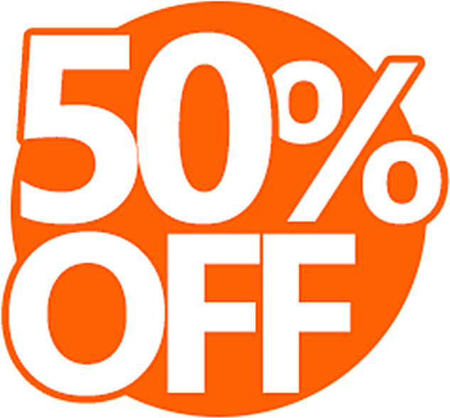 50% Off Discount Icon Transparent PNG