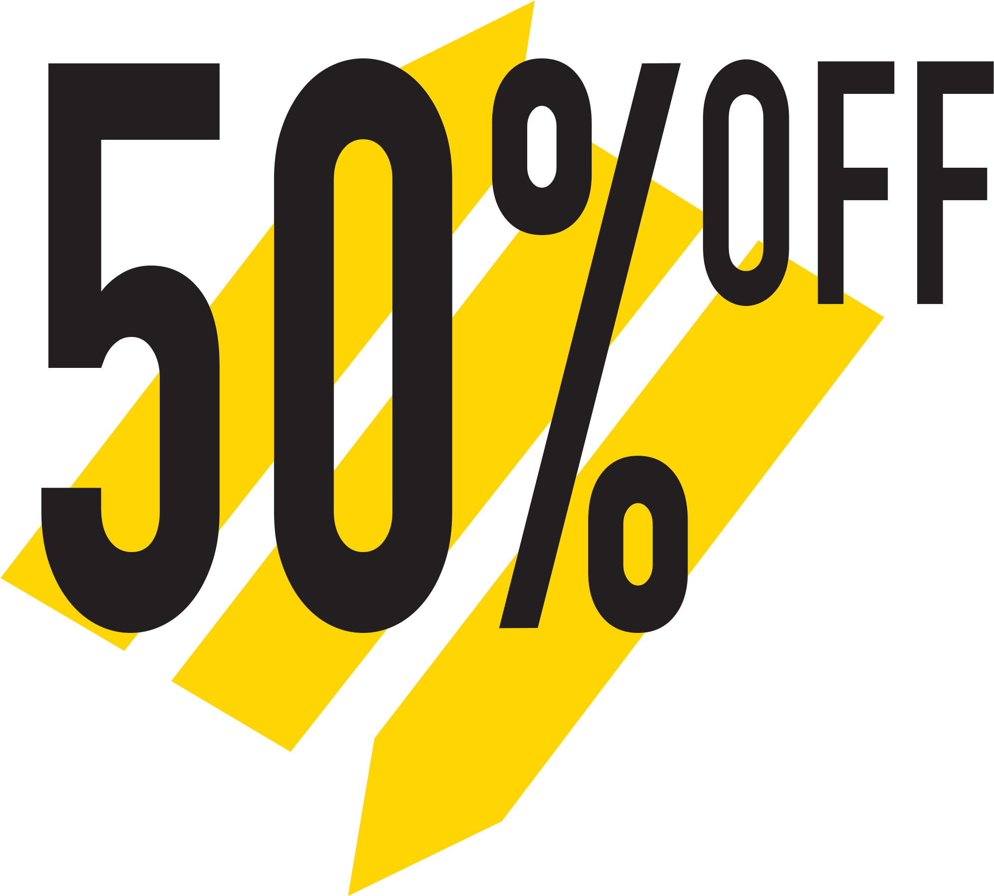 50% Off Text Label Transparent PNG