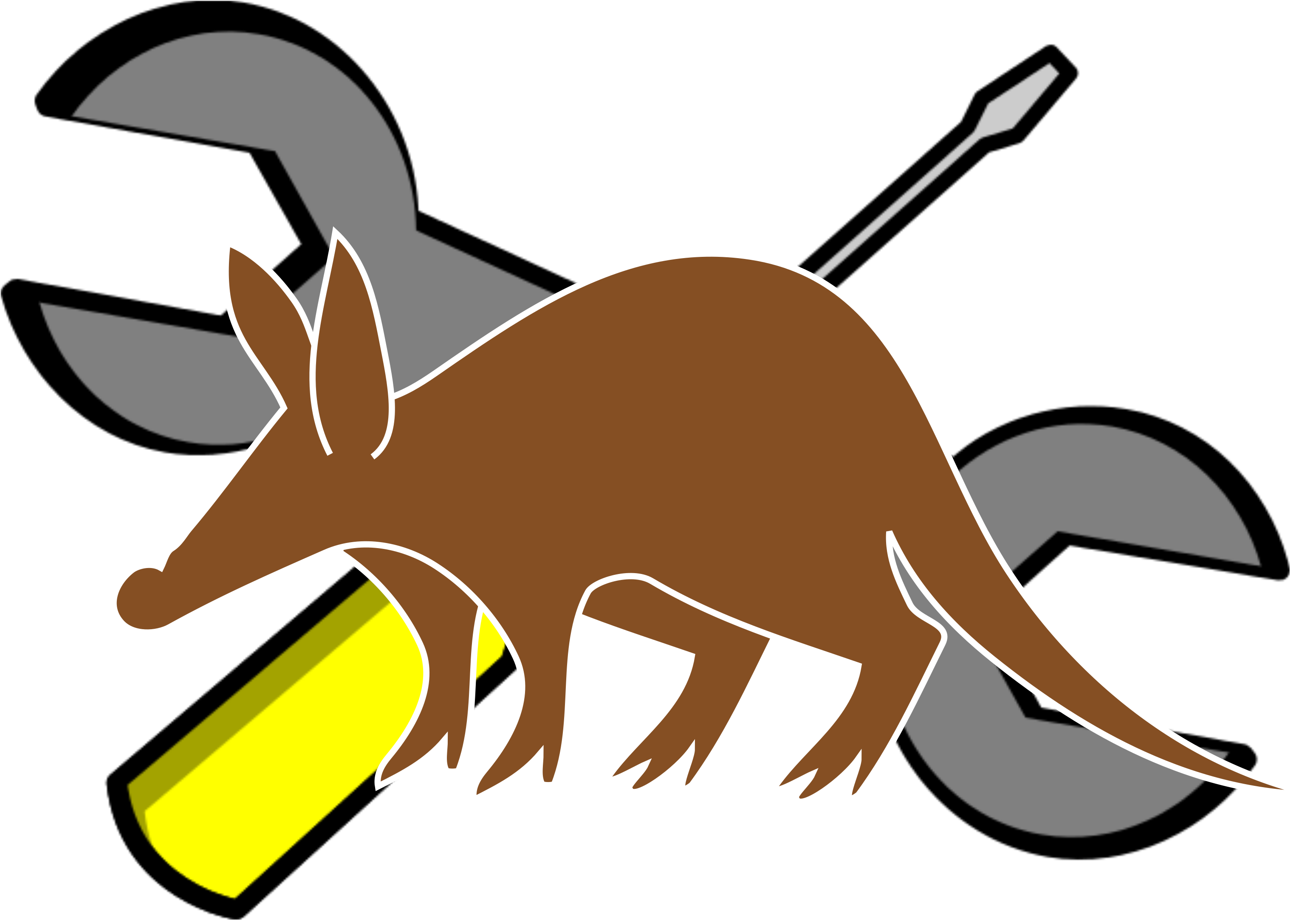 Aardvark Vektor transparan PNG