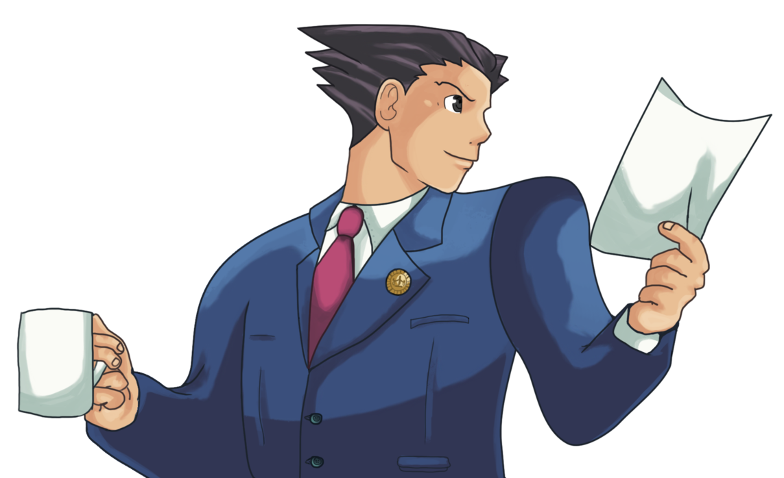 Ace Attorney Drinking Transparent PNG