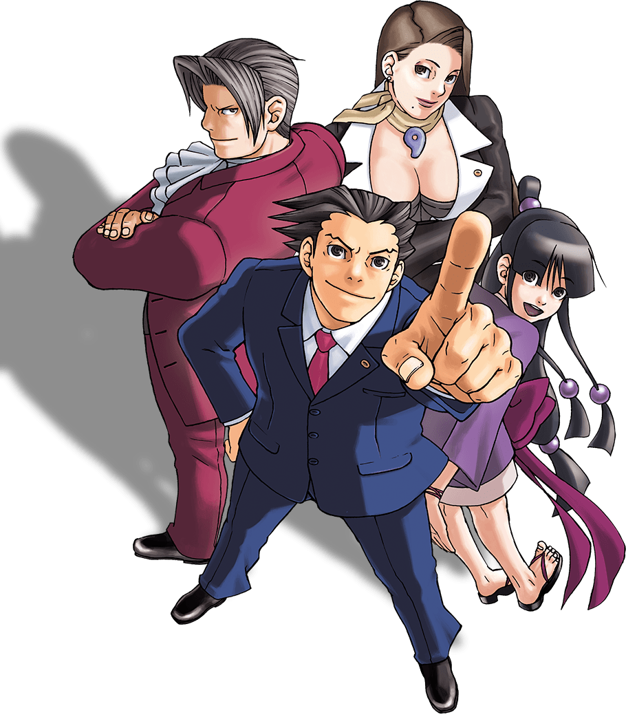 Ace Attorney Group Vector Transparent PNG
