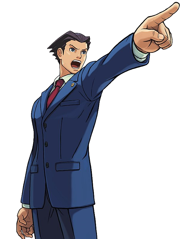 Ace Attorney Phoenix Wright Pointing Transparent PNG