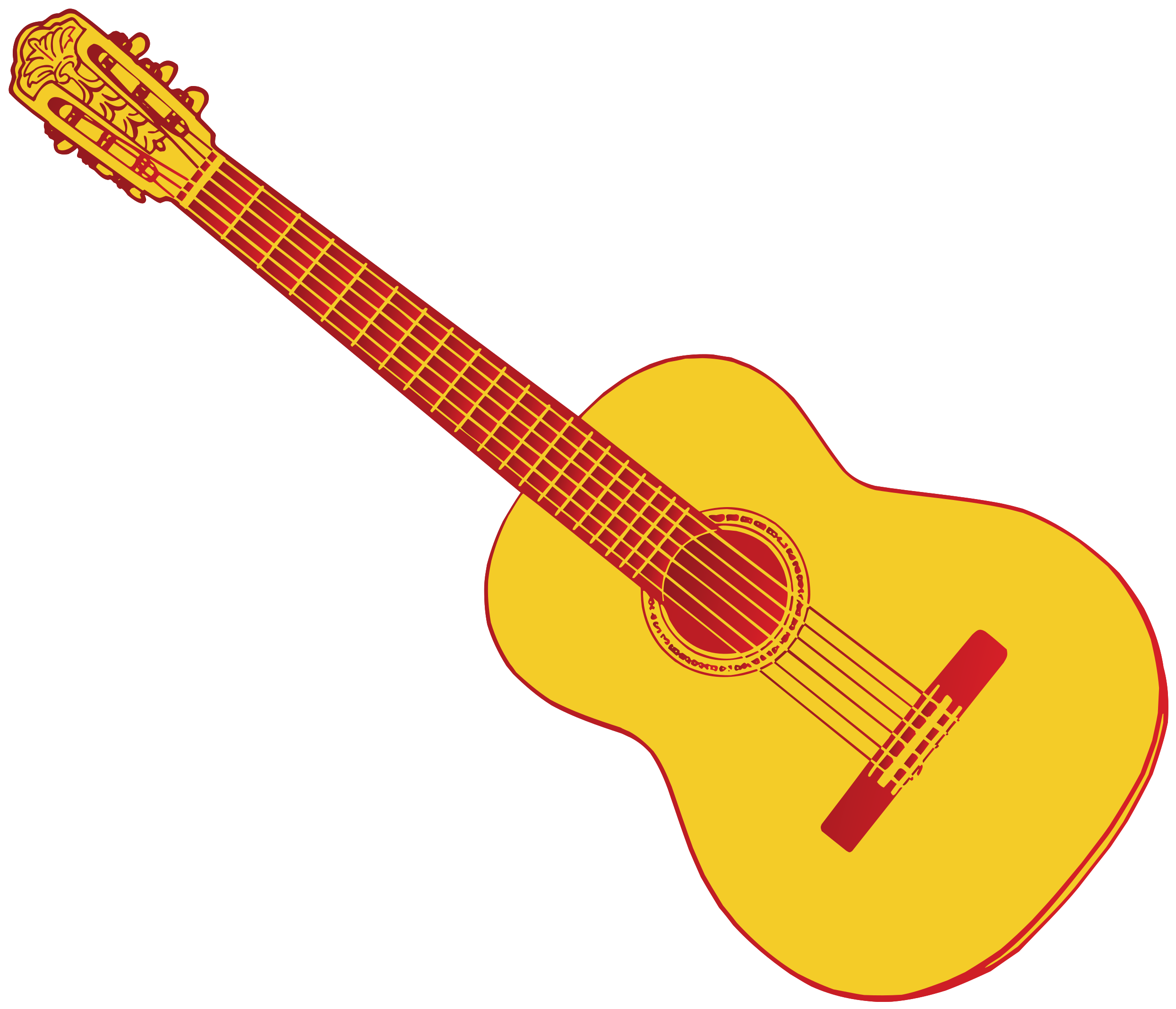Acoustic Guitar Golden Transparent PNG