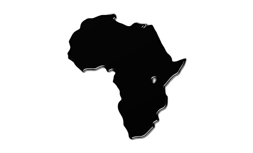 Africa Black Map PNG HD Quality