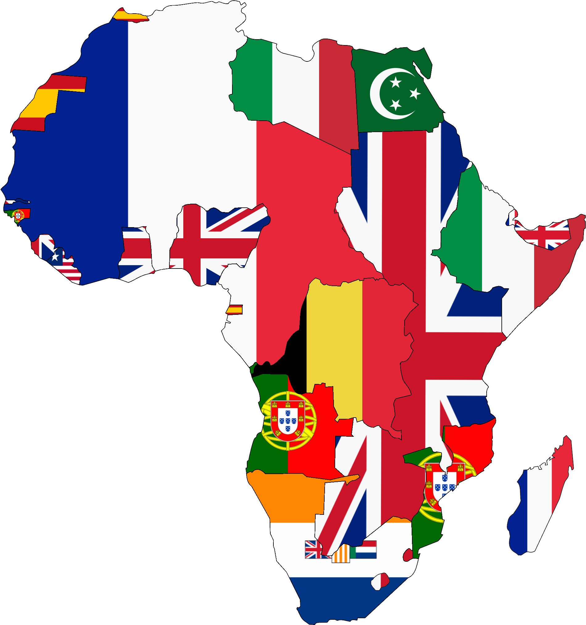 Afrika-Kartenhintergrund PNG