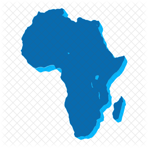 Afrika-Kartensymbol transparenter Hintergrund