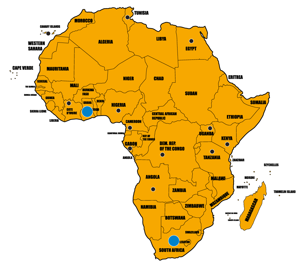 Afrika Karte PNG-Hintergrund