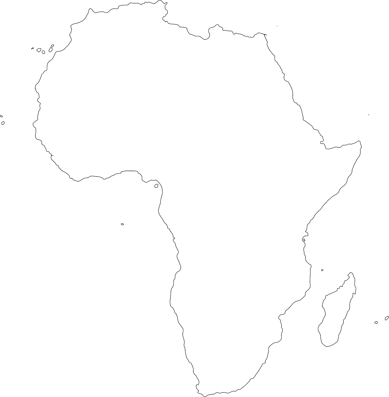Africa White Map Transparente Datei