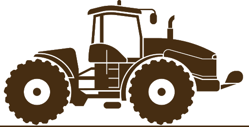 Agriculture Brown Tractor Vector PNG