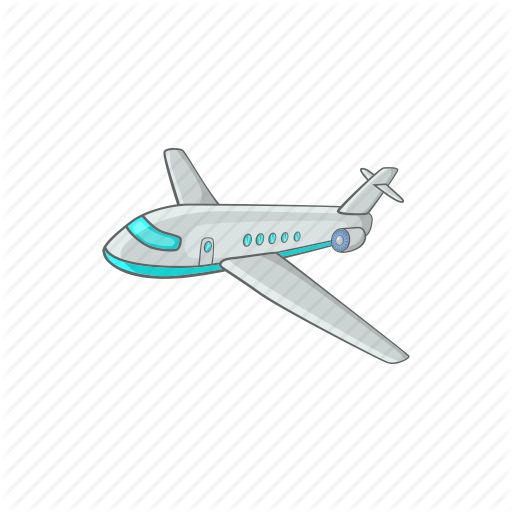 Airplane Cartoon Background PNG Image