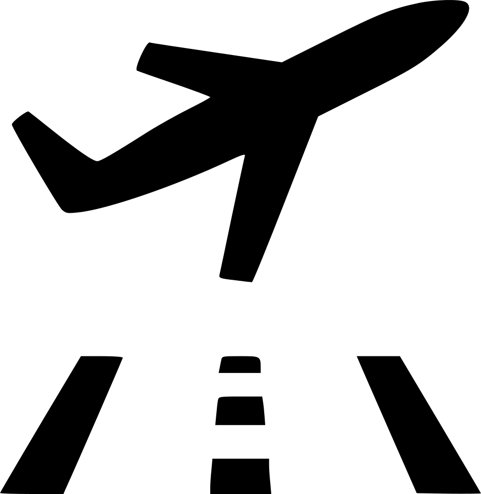 Airport Black Clipart PNG