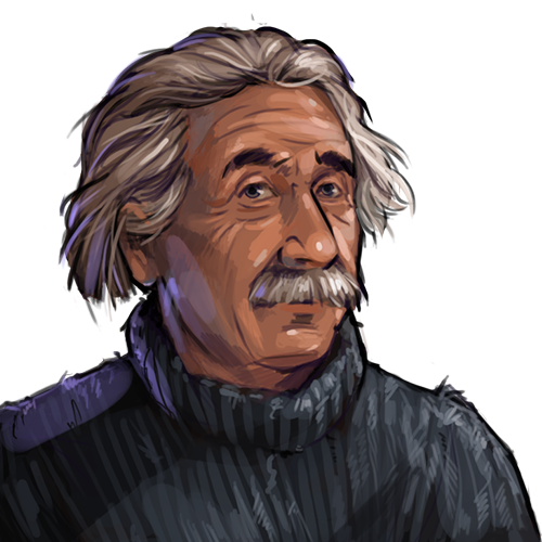 Albert Einstein Face Vector PNG