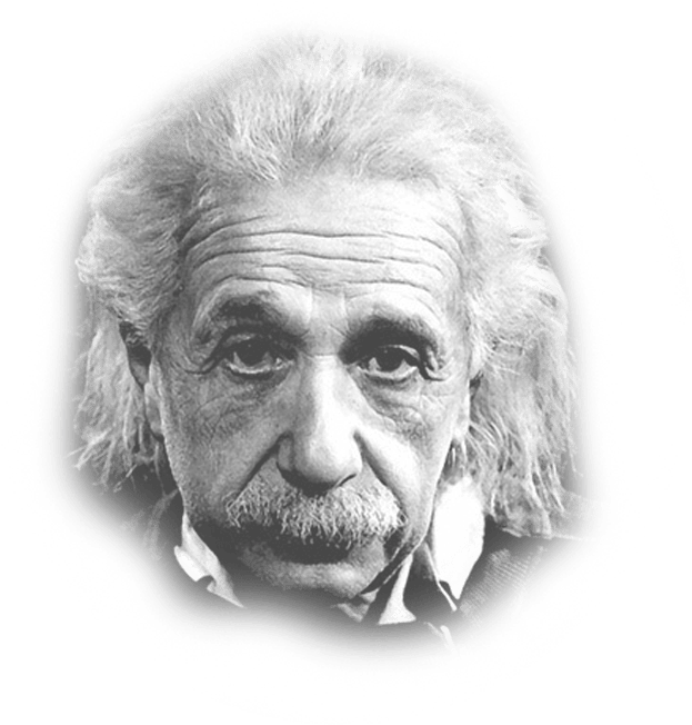 Albert Einstein Grayscale PNG