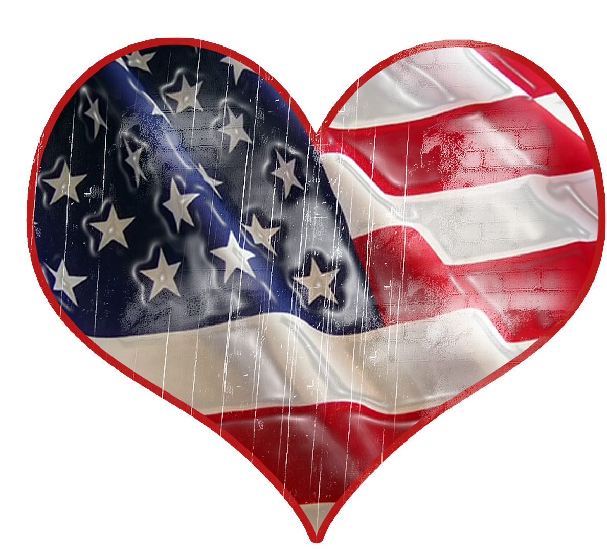 American Flag Heart Transparent Images