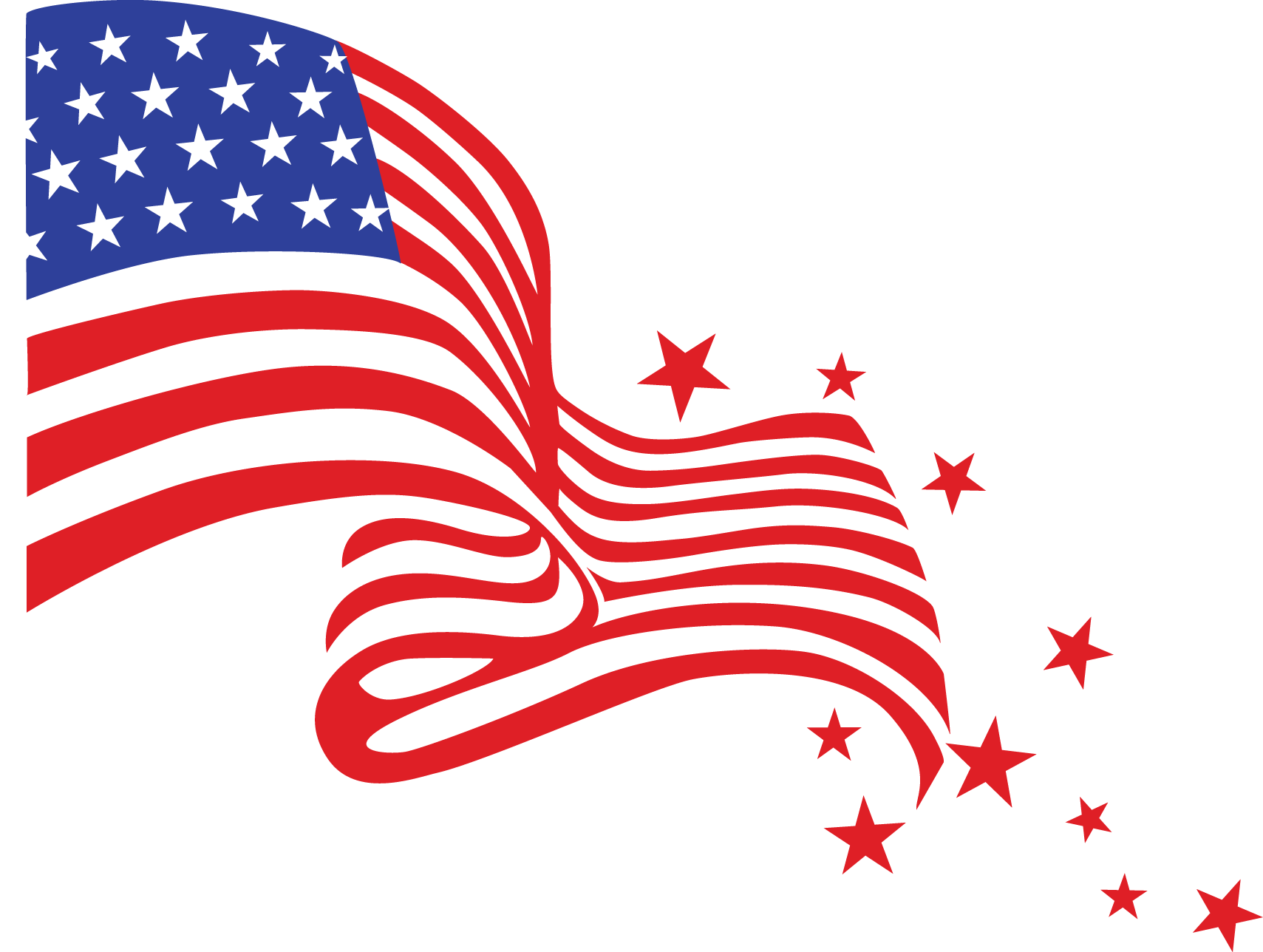 Amerikanischer Flagge Vektor-Hintergrund-PNG-Bild