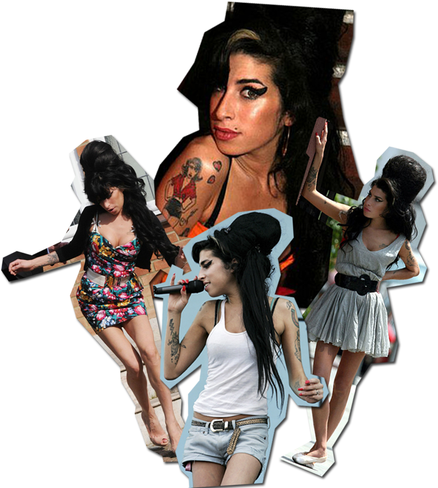 Amy Winehouse Face Background PNG Image