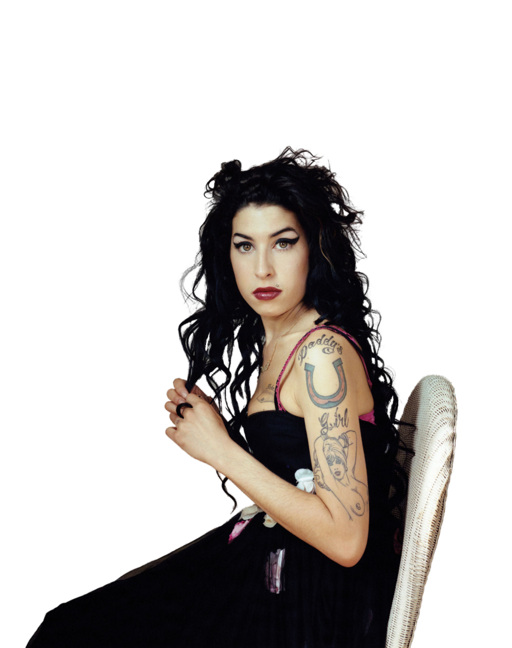 Amy Winehouse Gesicht transparenter Hintergrund