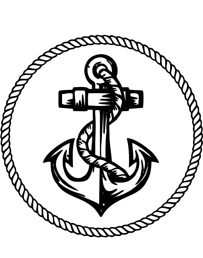 Anchor Tattoos Round Icon PNG
