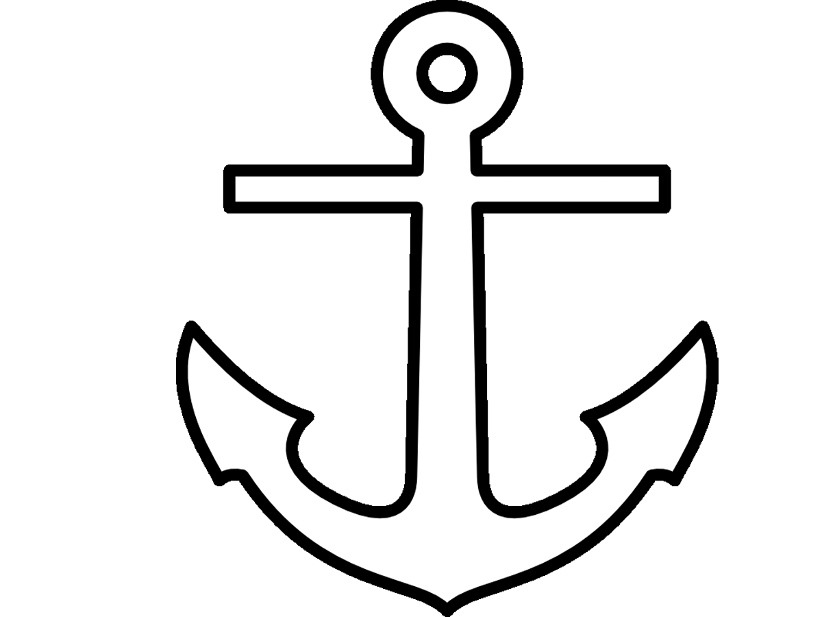 Anchor Tattoos White Icon Vector PNG